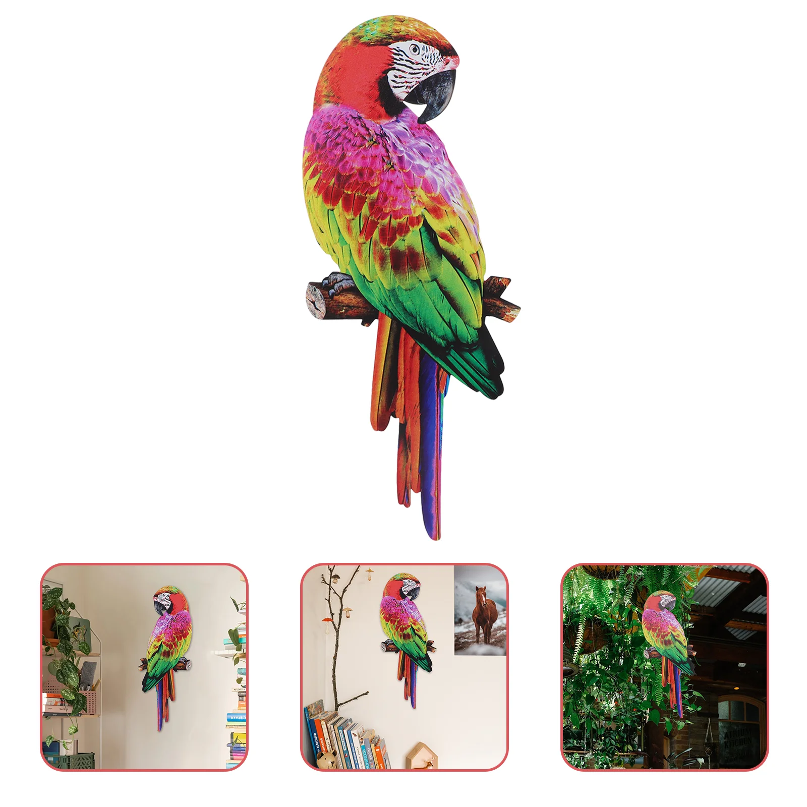 

Iron Parrot Pendant Metal Bird Wall Decor Decoration Birds Manual Hanging Craft Ornaments Sculpture