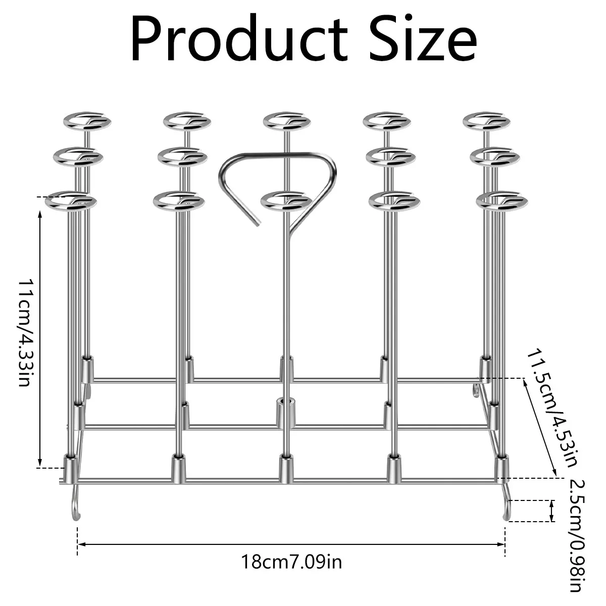 Description Picture 3 of itemAir Fryer Skewer Rack Stainless Steel Kebab Skewer Stand Air Fryer Accessories Kitchen Cooking BBQ Grill for Ninja Airfryer
