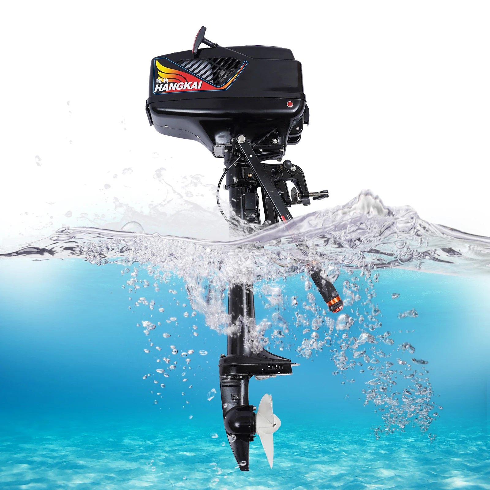 3.6HP 2-Stroke Outboard Motor Fishing Boat Dinghy Engine CDI and Half Water-cooling and Half Air-cooling System 3 6ps 2 stroke outboard motor gasoline engine water cooling system outboard fishing boat engine