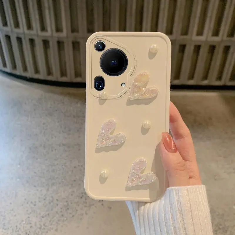 Laser Love Heart Design Soft Silicone TPU Phone Case