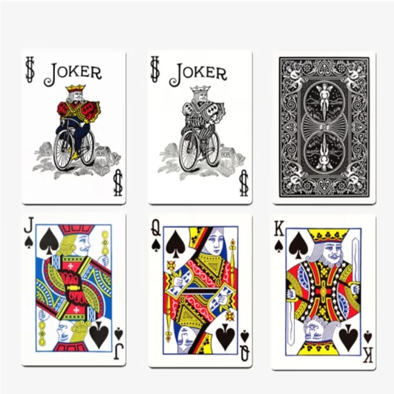 Playing Cards Bicycle Rider Back Black Playing Cards USPCC Standard Deck Poker Size Magic Card Games Magic Tricks Props for Magician