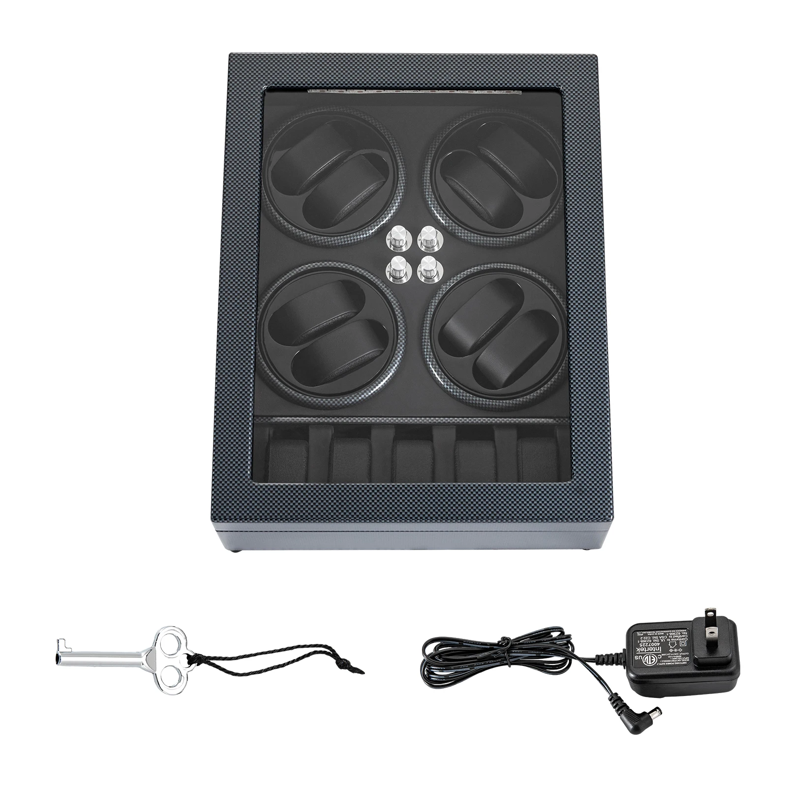 Automatic Watch Winder with Ultra-Quiet Motor and 6 Adjustable Modes, Elegant Carbon Fi... - SKU LAWW1646 - UGI Packaging