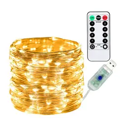 String Lights Fairy 20M 200LED USB 8Mode  with Remote Control Garlands Home Wedding Christmas Holiday Decor Lamps