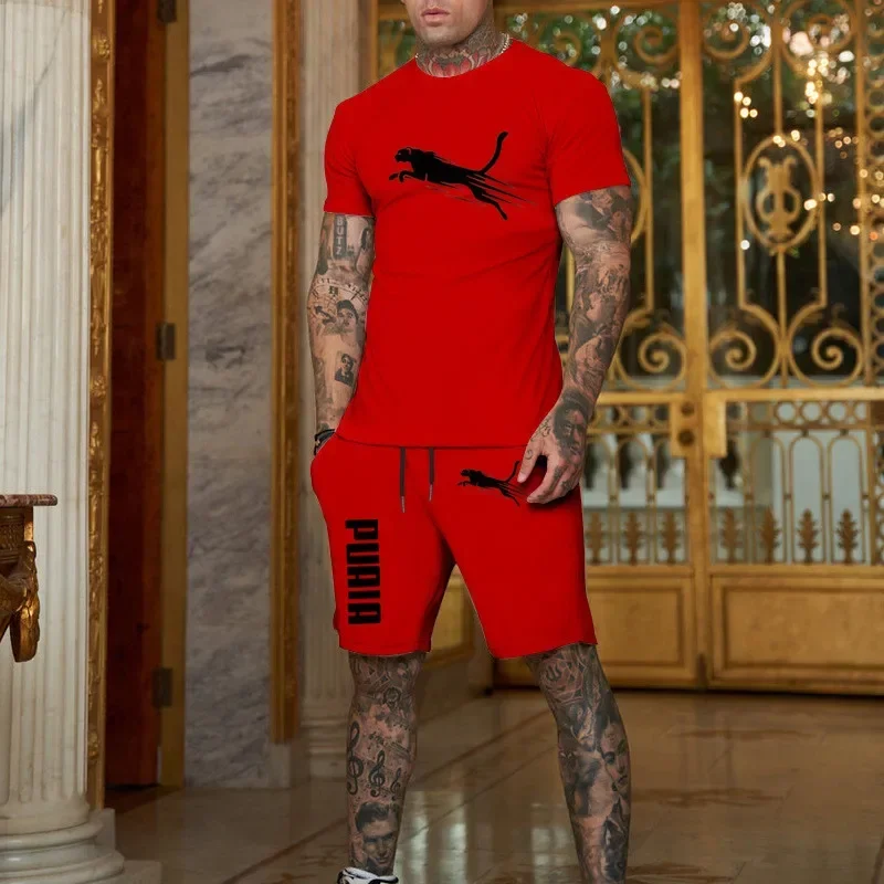 2025 بدلة رياضية صيفية عصرية وغير رسمية للرجال قاب...