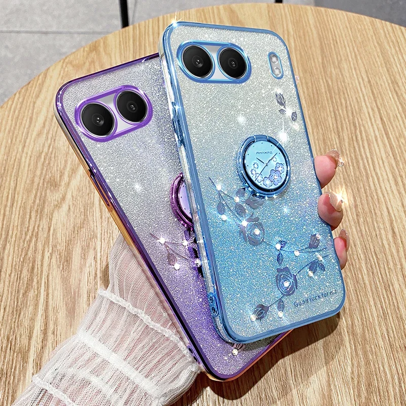 Luxury Glitter Shiny Diamond Ring Holder Soft TPU Phone Case