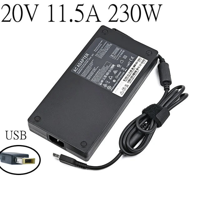 Slim Tip 230W AC Power Adapter Charger For Lenovo ThinkPad Mobile