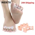 Großhandel 2 stücke = 1 paar Neue Schutz Zehen Separator Geeignet Bunion Corrector Material Weiche Gel Haarglätter Spacer Pflege werkzeug – Detail 8