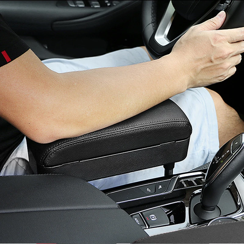 Car Armrest Storage PU Leather Elbow Support Cushion Adjustable Height Auto Elbow Universal Arm Rest Box Organizer Accessories center console armrest car armrest box armrest box car armrest cover armrest pad car armrest mat