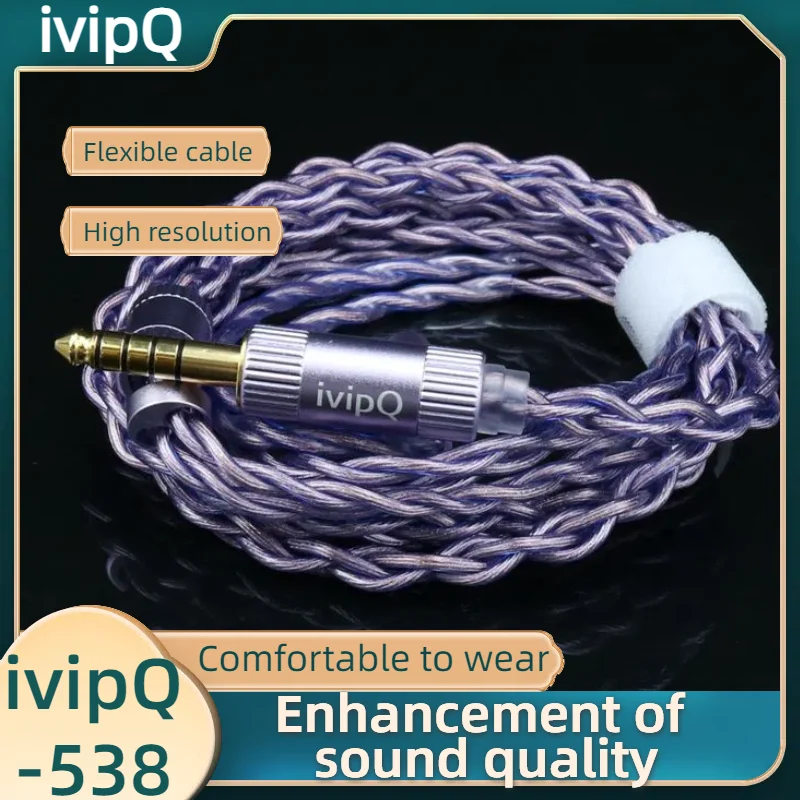 ivipQ-538 4 極高純度 HIFI イヤホンケーブル MMCX/0.78 2PIN