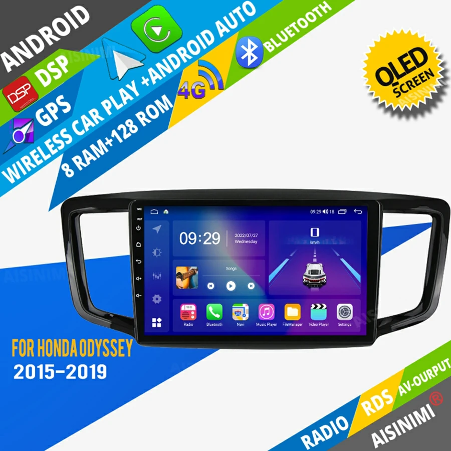 

AISINIMI Android Car Dvd Player navigation For Honda Odyssey 2015-2019 car radio Car Audio Gps Multimedia Stereo Monitor