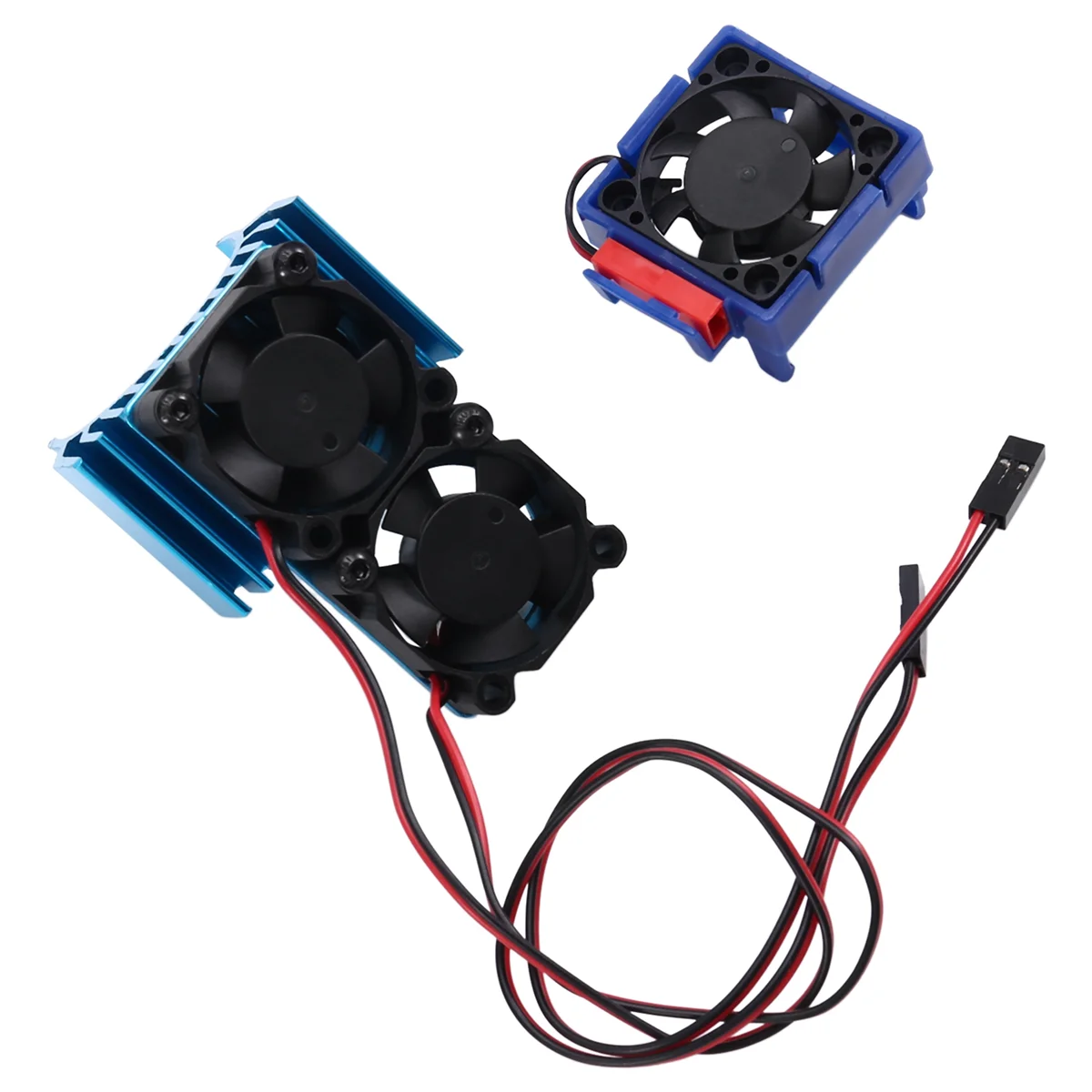 BAAU VXL-3s ESC Cooling Fan and Motor Dual Fan Set Compatible with for Slash Stampede Blue