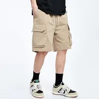 Overalls short men's summer style baggy straight cropped pants 2