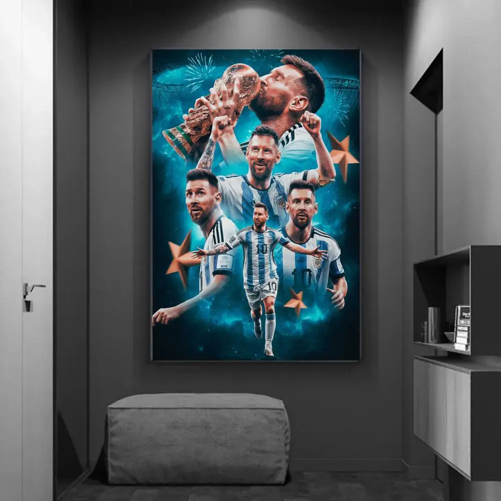 Anime Poster Poster Prints Football Star Anime Posters Sticky Decoracion Painting Wall Art White Kraft Paper Wall Decor