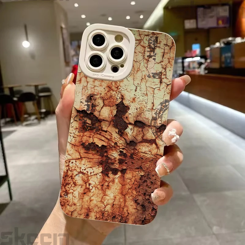 Retro Industrial Rusty Style Silicone Phone Case Cover