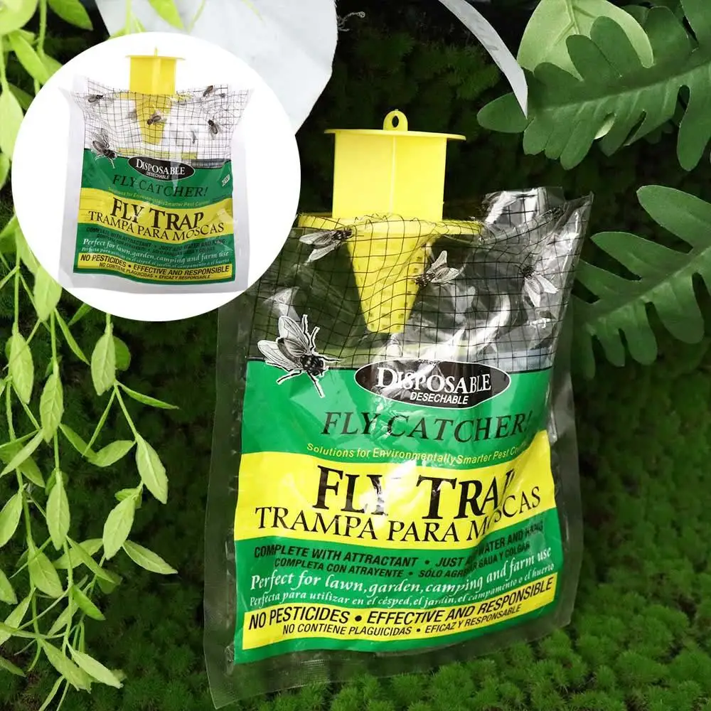 Usa E Getta Foldabl Esca Solubile In Acqua Outdoor Insect Killer Fly Trap Bag Fly Trap Cage Catcher Fly Trap