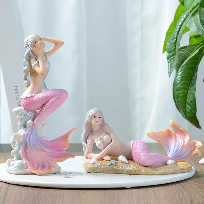 Mermaid Gifts for Girls Tall Figurine for Room Shelf Resin Statue Ornament  Sculpture Home Craft Collectible Ocean Sea Goddess - AliExpress