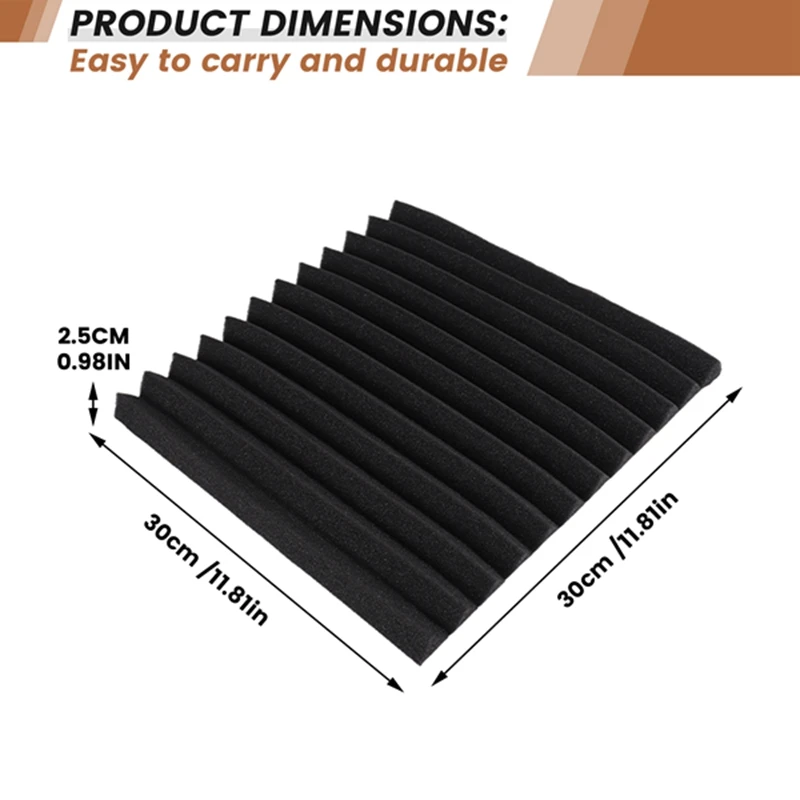 12 Pack Self-Adhesive Acoustic Panels Sound Proof Foam Panels High Density Soundproofing Wall Panels For Home sound absorbing panel,sound absorbing foam,soundproofing foam