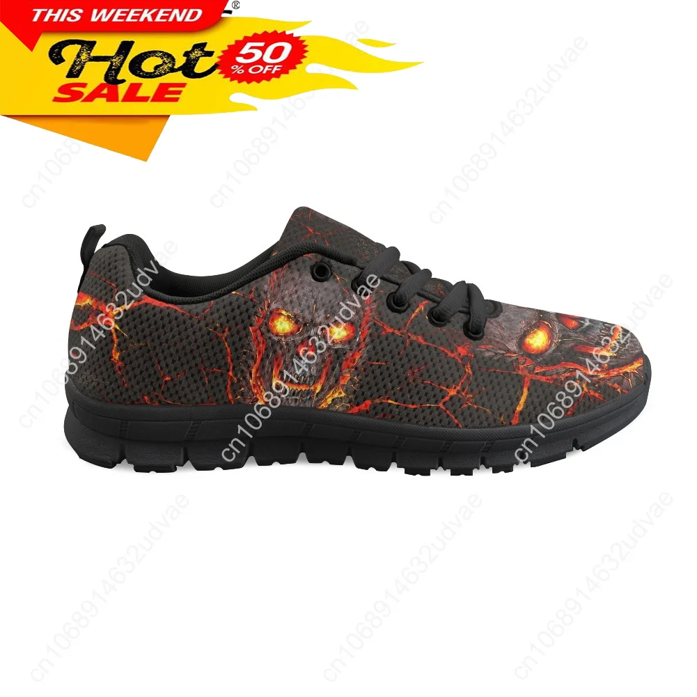 Shoes for Women Lava Skull 3D Print Autumn Breathable Flats Shoes Female Sneakers Casual Zapatillas Chaussure Femme