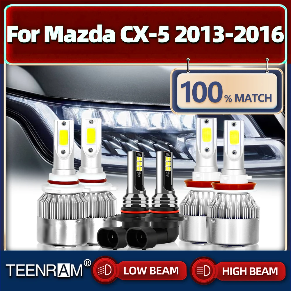 

360W 60000LM LED Canbus Car Headlight Bulbs HB3 9005 H11 Car Light 12V 6000K Turbo Fog Lamp For Mazda CX-5 2013 2014 2015 2016