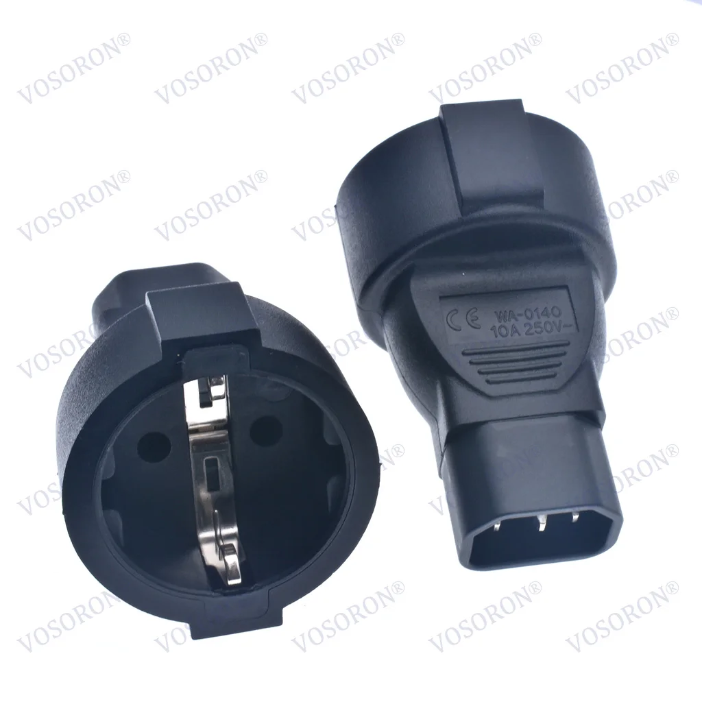 IEC320 C14 TO EU,IEC 320 C14 to EU Power Socket Adapter,EU AC plug power converter UPS PDU Cable