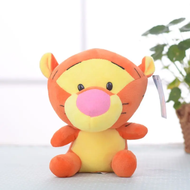 Cartoon plush pin winnie the pooh mickey minnie tigger piggy short stuffed animal doll toy children's holiday gift