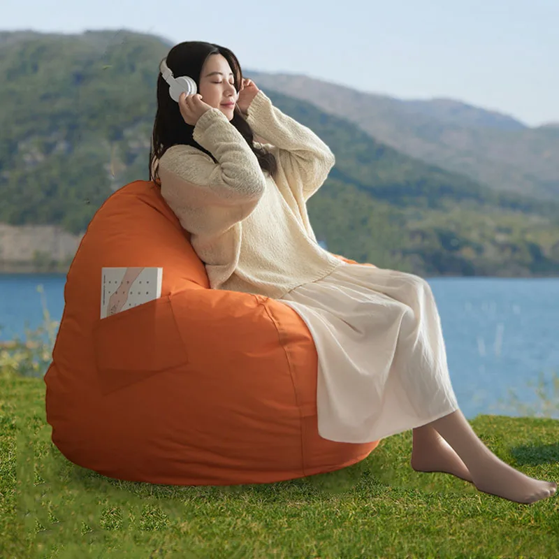 

Outdoor Bean Bag Sofa Waterproof Chaise Lounge Round Reclinable Sofa Minimalista Nordic Style Meble Ogrodowe Modern Furniture