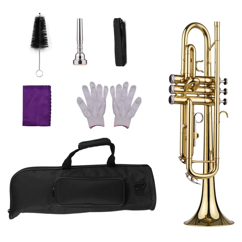Trumpet Instrument B-flat Brass Wind Instrument Children Professional Performance Student Grade Examination Beginners