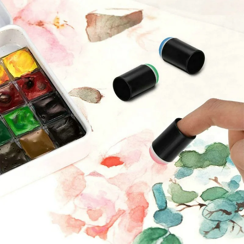 Finger Painting Sponges 40Pcs Child Finger Sponge Daubers