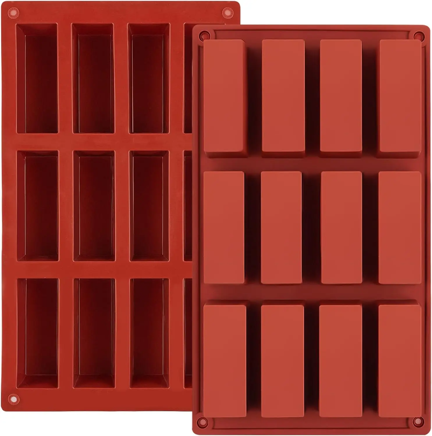 12 Cavity Granola Bar Mold Silicone Rectangle Energy Bar Mold Cereal Molds for Ganache Chocolate Bar Truffles Cheesecake