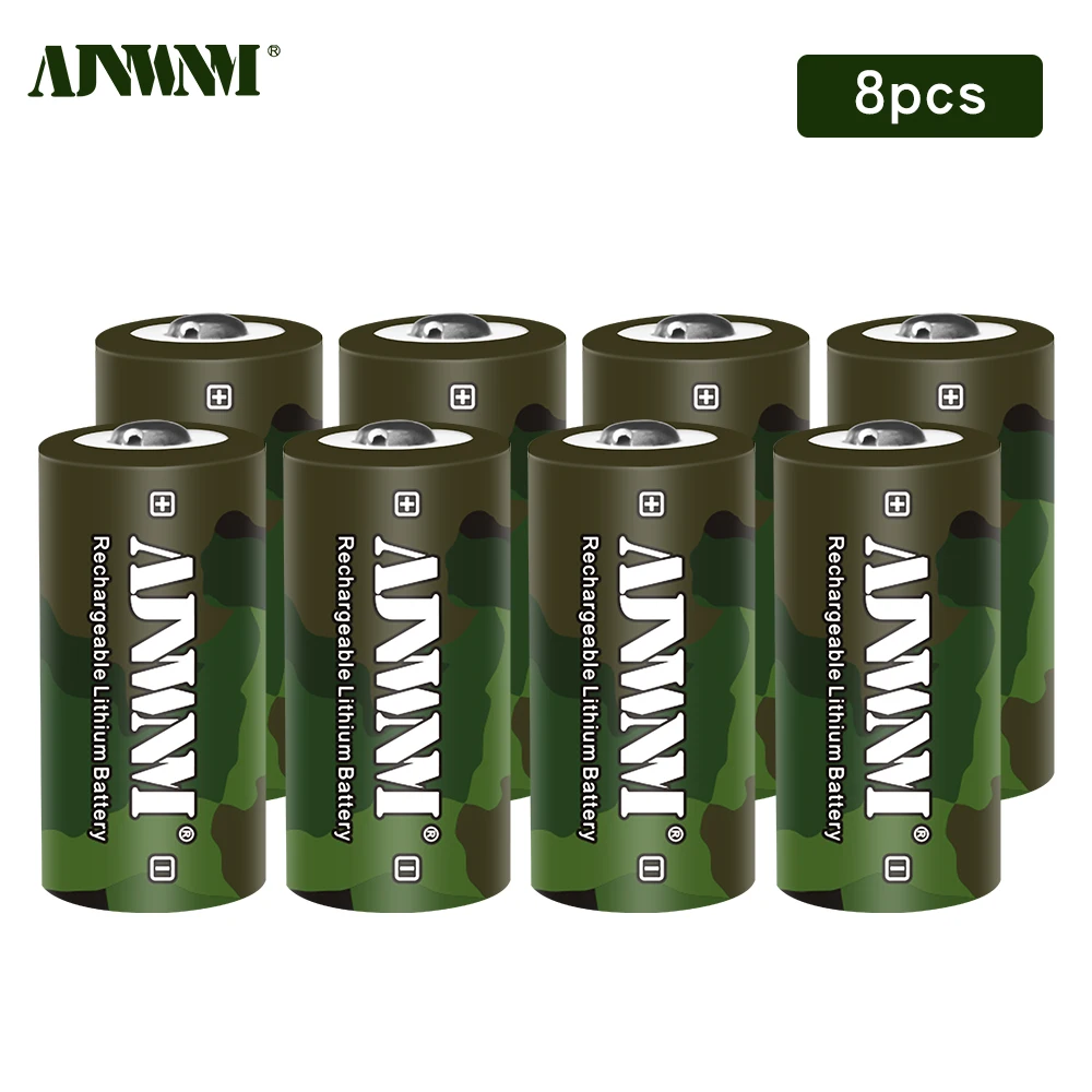 

AJNWNM CR123A Battery 800mAh 3.7V Li-ion Rechargeable RCR123 16340 Batteries For LED Flashlight 16340 16350 CR123A Battery