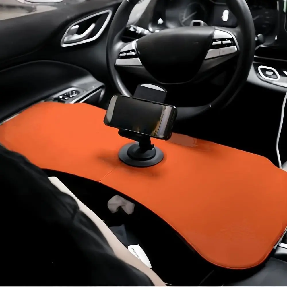 Vassoio temporaneo per auto dal design stabile, scrivania per laptop per auto portante di grandi dimensioni, supporto per vassoio aggiornato, tavolo pieghevole pieghevole per auto - immagine 4