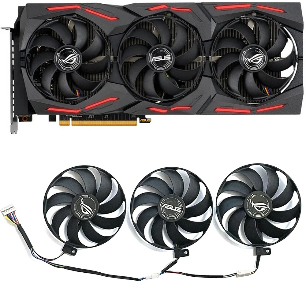 Ventilador de 7 pines T129215SU DC 12V 0.5A 87MM RX5700 XT GPU para ...