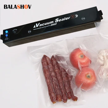 220V Household Food Vacuum Sealer Food Packaging Machine Film Sealer Vacuum Packer With 10pcs Vacuum Bags Kichen Tool EU Plug 1