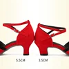 Modern Dance Shoes Women Ladies Sequin Glitter Open Toe Tango Shoes Ankle Strap Standard Waltz Ballroom Dancing Shoes 3.5/5.5cm 5
