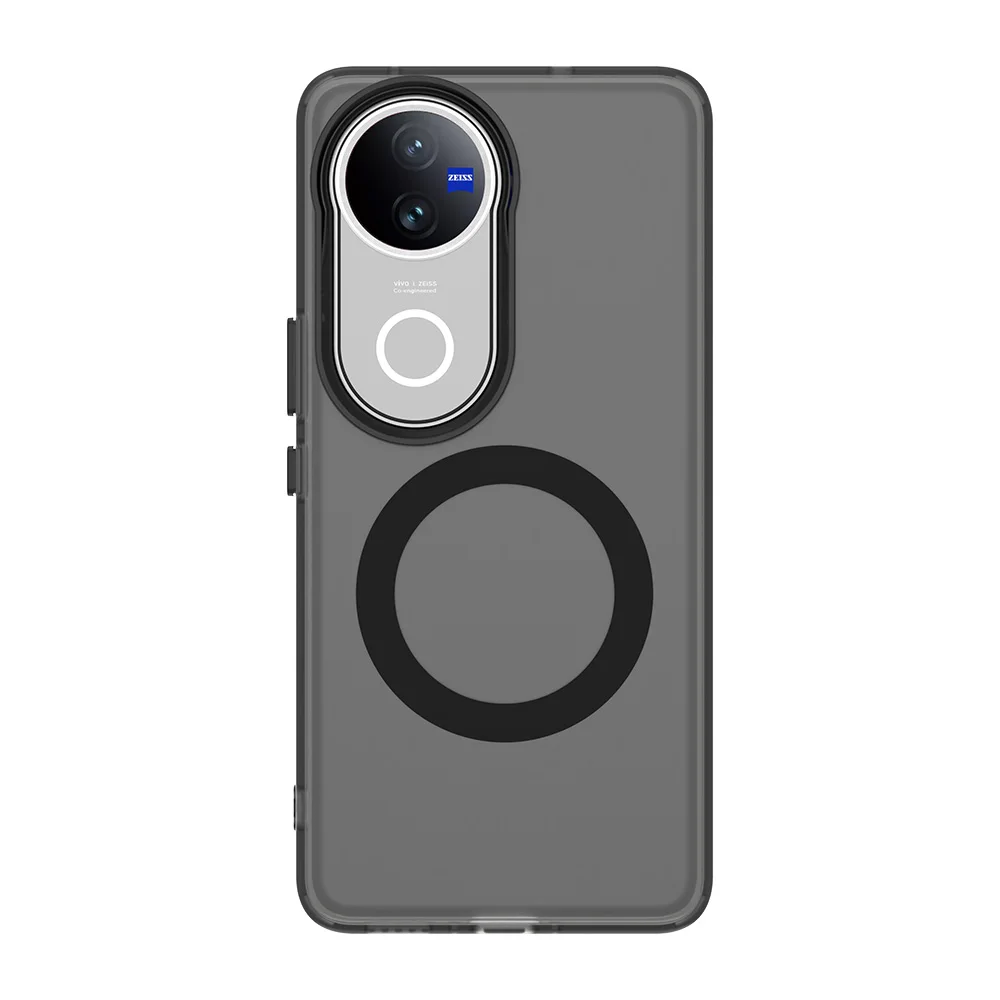 Transparent Soft TPU Frosted MagSafe Phone Case with Raised Border and Wireless Charging Support