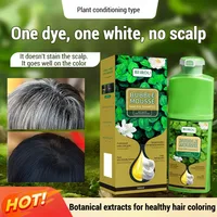 Teinture capillaire à bulles naturelles, Nature domestique sans Stimulation, shampoing couvrant les cheveux blancs, facile à laver, facile à laver, facile à noir 4