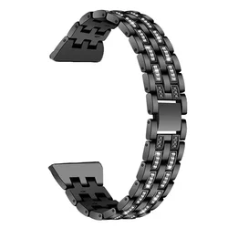 Diamond Metal Watchband Bracelet for 20mm (Black)