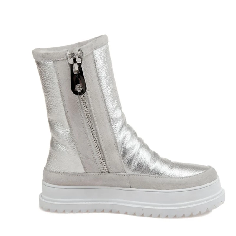 Bottes De Neige Femme – Daim Simili, Fourrure, Boucle, Plateforme – Taille Multiple