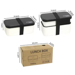Premium Adult Bento Box - Stackable Japanese Lunch Solution with Removable Utensils and Secure Seal, Microwave & Dishwasher Safe (Black)