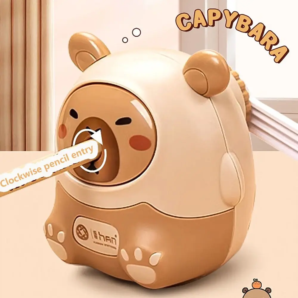 Pencil Sharpener Creative Capybara Kawaii Stationery Office School Supplies Hand Crank Mechanical Pencil Cutter Sharpen Tools pencil sharpener