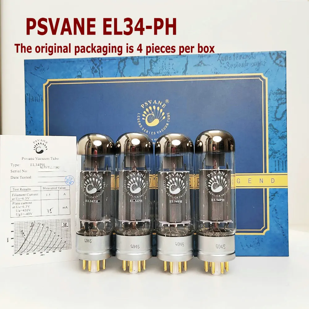 Matched Quad Psvane EL34PH Replica Vacuum Tubes - EL34-PH Power Tubes