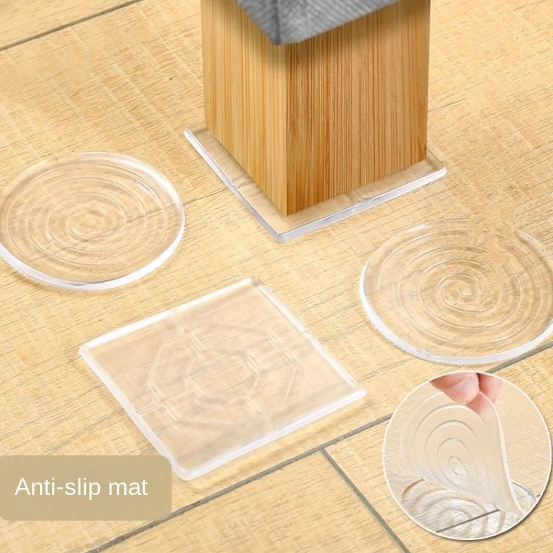 Silicone Furniture Foot Mat Buffer silencing Pad Table Leg Sofa Foot Floor Bed Anti-moving Bed Leg Mute Anti-slip Mat #3585