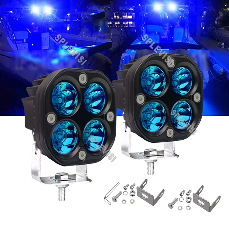 Marine Boat Lights Boat Deck Transom Cockpit Light 12v Waterproof  Blue For Yacht Fishing Pontoon Sailboat Kayak Bass Vessel dc 12v marine boat transom led stern light round stainless steel cold led tail lamp yacht accessories waterproof dropshipping