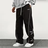 Paratrooper pants sports men's ice silk spring and summer straight work pants lace-up loose pants outdoor pants casual pants