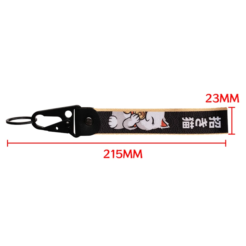 Anti lost keychain keychain holder 1PCS JDM Key Tag Racing Car Motorcycle Keychain Ring Car Lanyard Key Strap Accessories For Fake Taxi HKS