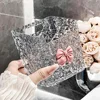 Compact Bathroom Organizer Elegant Bow Decor Bathroom Storage Boxes Set Wall-mounted Shower Caddy Organizer for Cotton Pads 6