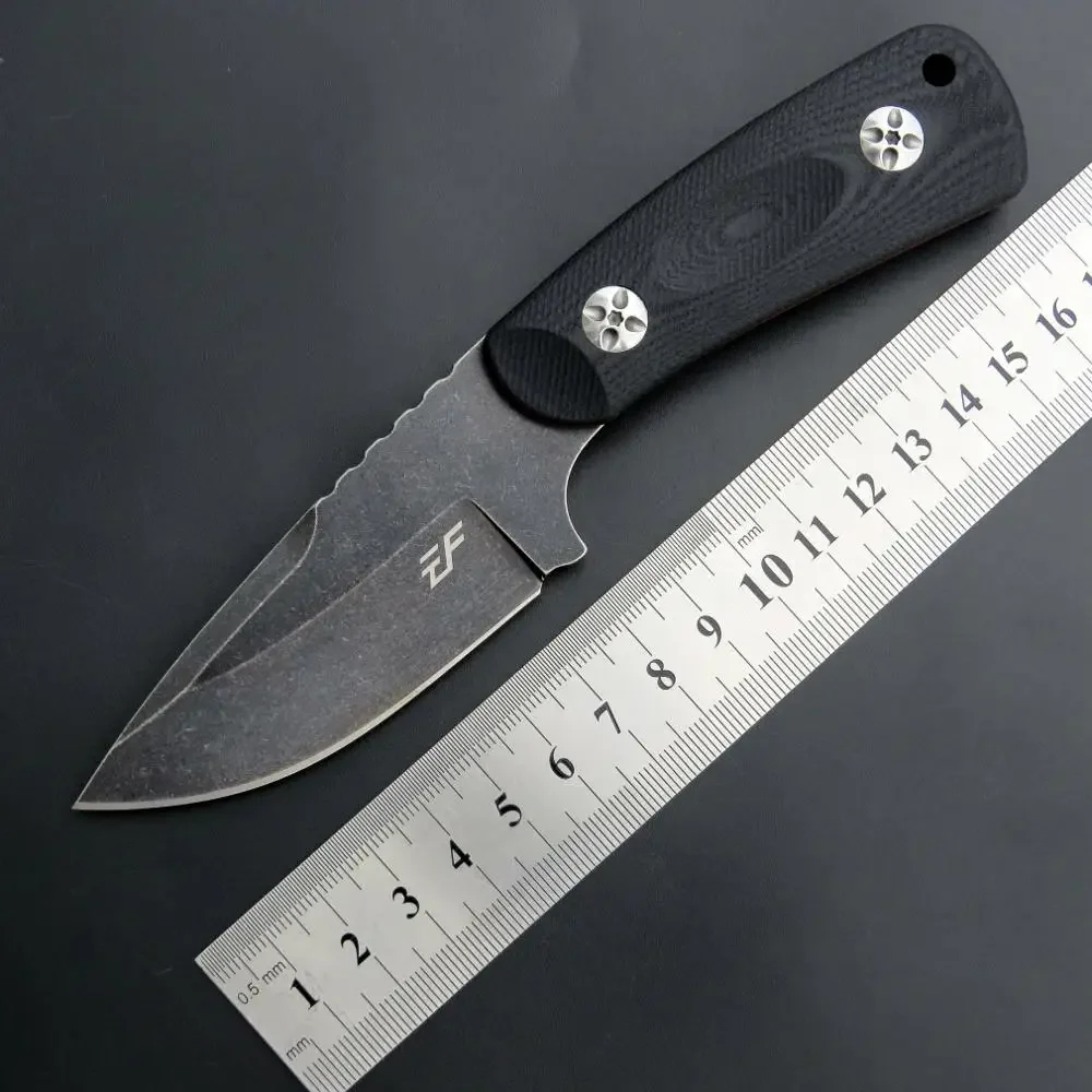 

Eafengrow EF121 Fixed Blade Knife D2 steel Blade + G10 Handle Camping knife Hunting tactical knife outdoor diving edc tool