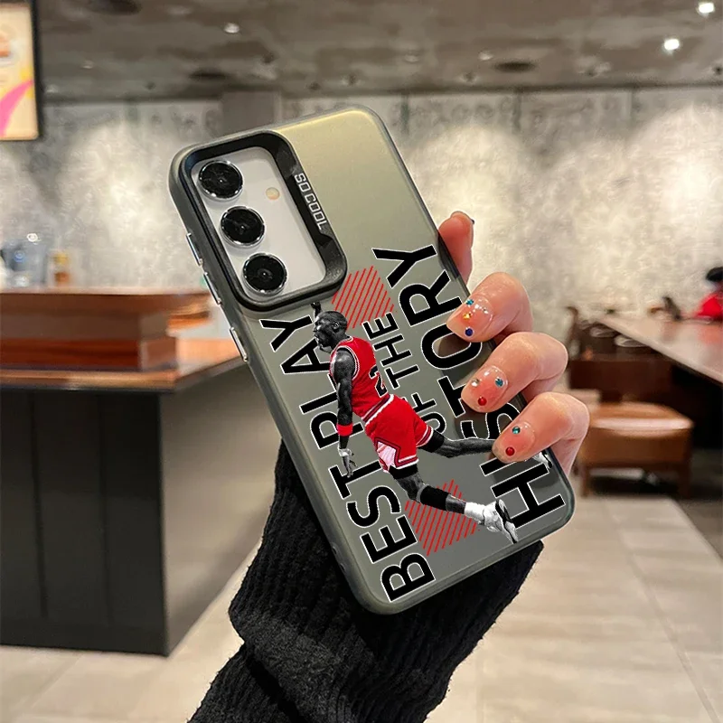 Dynamic Basketball Themed Phone Case - Laser Hard PC+TPU Back Cover