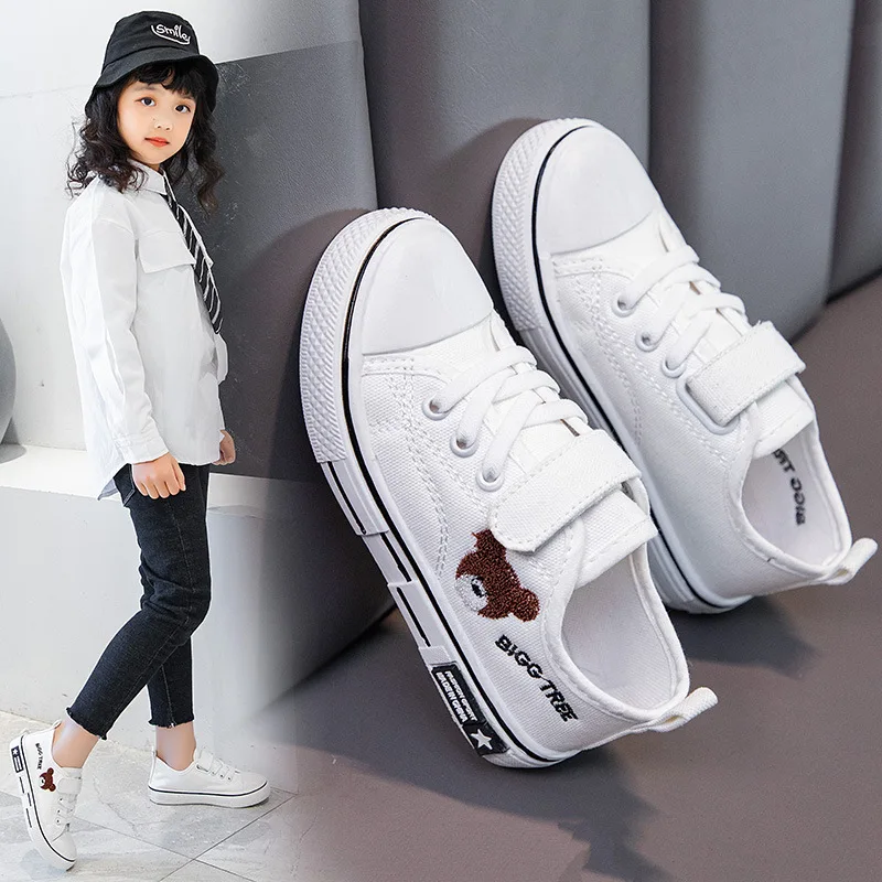 White Kids Shoes Classic Casual Canvas Shoes Breathable Boys Sneakers Brand Toddler Girls Sport Running Children Trainers Sports Shoes Baby Shoes Kids Sneakers Kids Shoes Kids Sports Shoes