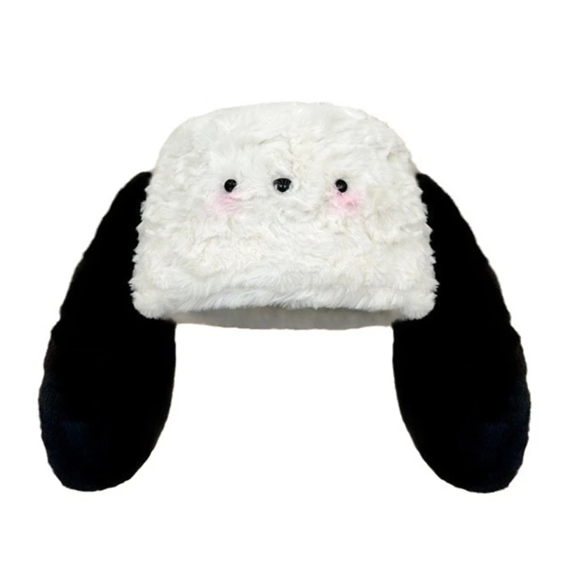 

Puppy Hat with Eye Headgear for Outdoors Furry Camping Cartoon Puppy